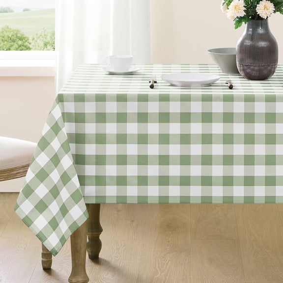 Checkered Tablecloth Rectangle Gingham Table Cloths Waterproof Wrinkle Free Buffalo Plaid Table Covers Washable for Dining, Parties & Outdoor Picnic(52"×70")