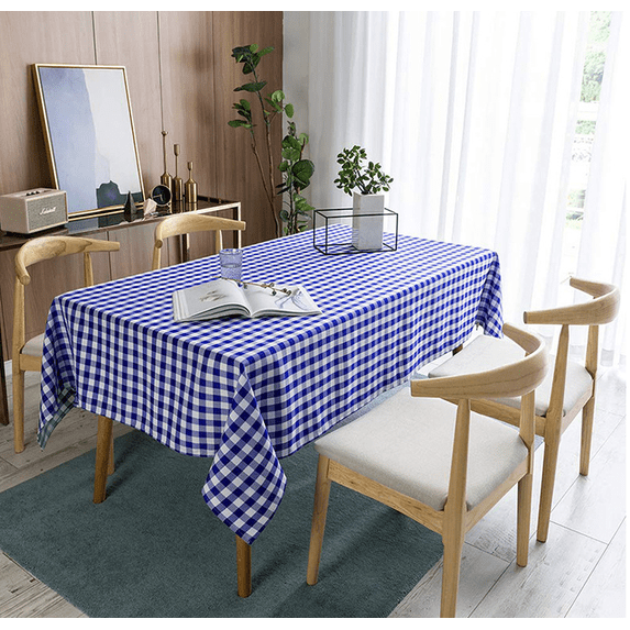 Checkered Tablecloth Rectangle - Stain Resistant, Waterproof And Washable Table Cloth Gingham For Outdoor Picnic, Holiday Dinner(6 Sizes,5 Color)