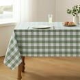 thumbnail image 1 of Checkered Tablecloth Rectangle Waterproof Gingham Table Cloth Washable Buffalo Plaid Table Cover Wrinkle Free for Kitchen, Dining and Outdoor Picnic, 60 x 84 Inch, Sage Green and White, 1 of 8