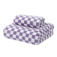 thumbnail image 1 of Checkered Towels, Soft Absorbent Towel for Bathroom, Shower, Spa and Hotel, Suitable for Adults, Women and Teen Girls, Home & Travel Use, 29.53x13.78 Inch(Purple), 1 of 5