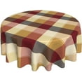 thumbnail image 1 of Checkered Valentines Tablecloth Round 70 Inch,Black Plaid Table Cloth,Stain Resistance Polyester Red Heart Valentine''s Day Table Covers for Kitchen Dining,Small Tablecloth for Parties Picnic, 1 of 6