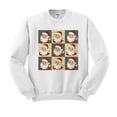 thumbnail image 1 of Checkered Vintage Santa Sweatshirt Unisex Medium White, 1 of 5