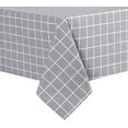 thumbnail image 1 of Checkered Vinyl Rectangle Tablecloth - 60 x 102 Inch - 100% Waterproof Oil Proof Spill Proof PVC Table Cloth, Wipe Clean Table Cover for Dining Table, Buffet Parties and Camping, Grey, 1 of 6
