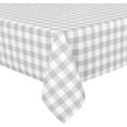 thumbnail image 1 of Checkered Vinyl Rectangle Tablecloth, 60 x 84 Inch, 100% Waterproof Oil Proof Spill Proof PVC Table Cloth, Wipe Clean Table Cover for Dining Table, Buffet Parties, Silver Grey and White, 1 of 6