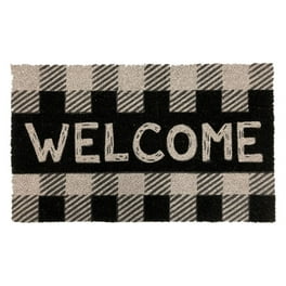 Mainstays Welcome Home Paw Coir Outdoor Doormat - Natural & Black - 18 x 30 in