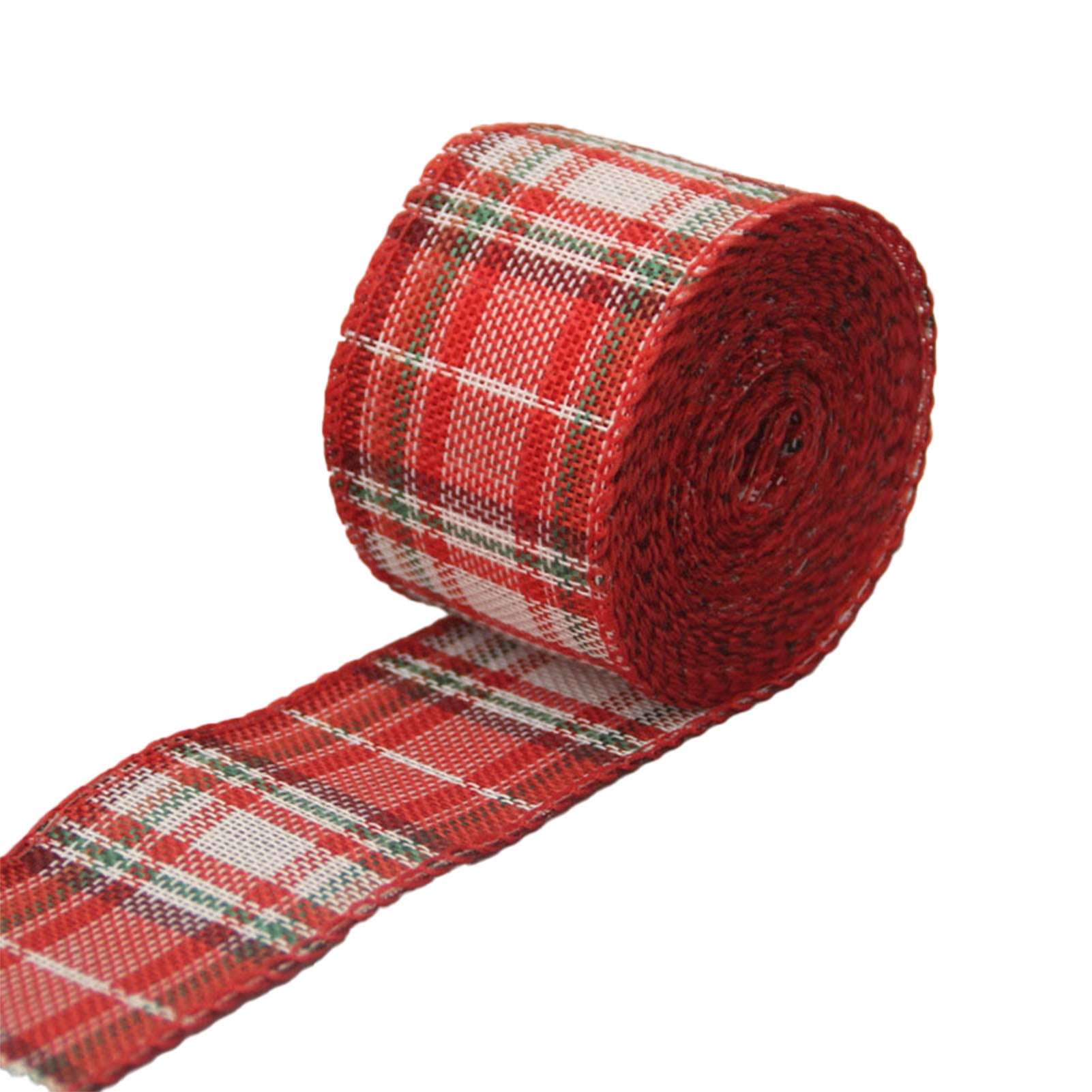 Checkered Wired Edge Ribbons 6m British Style Buffalo Plaid Gingham