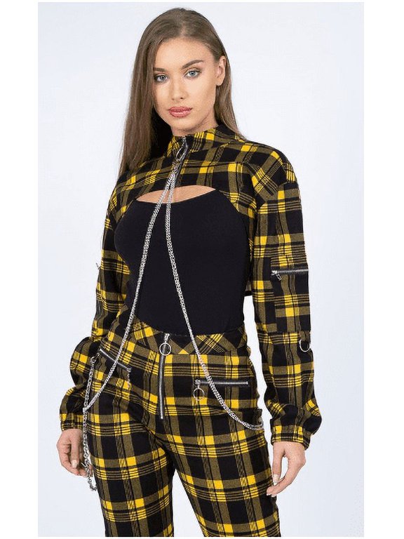 Checkered Yellow Chain Jacket
