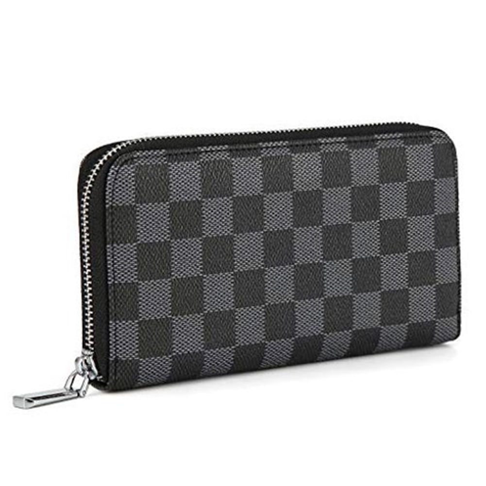 Tingor Women's Checkered Zip Around Wallets