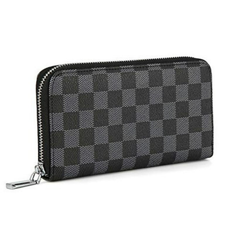 white checkered lv wallet