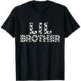 thumbnail image 1 of Checkered race car Lil Brother White Black Checkerboard T-Shirt, 1 of 3