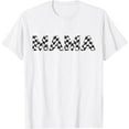 thumbnail image 1 of Checkered race car Mama White Black Checkerboard Women Flag T-Shirt, 1 of 4