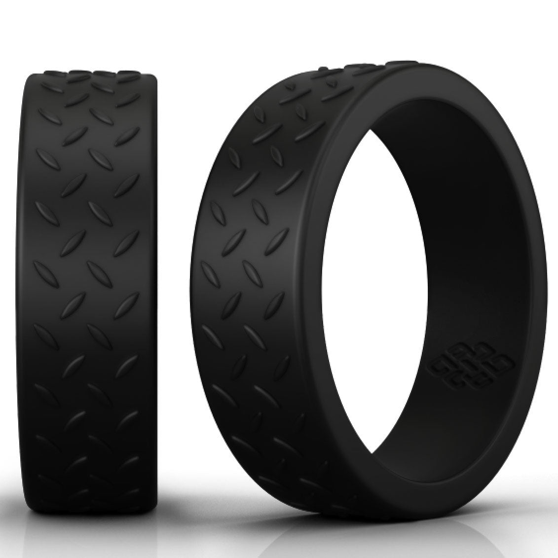 Checkerplate Black Silicone Ring For Men 5mm Bandwidth - Walmart.com