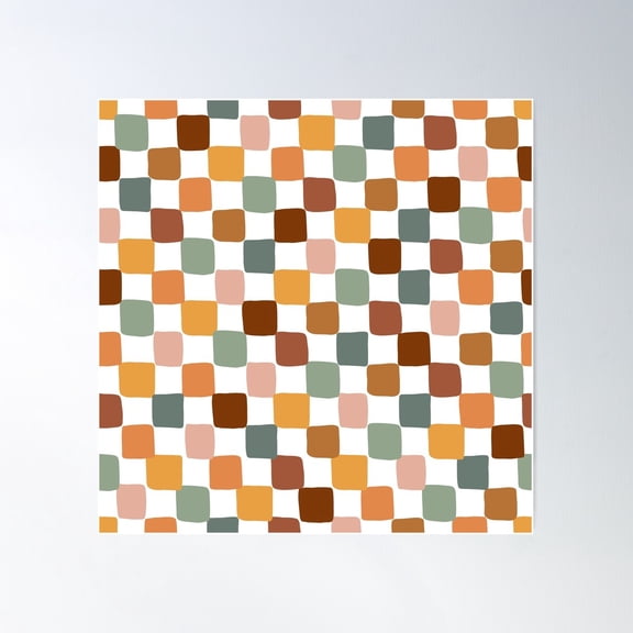 Checkers Are Cute! Poster Wall Art, Modern Wall Decor For Living Room Bedroom, 30x30 UNFRAMED