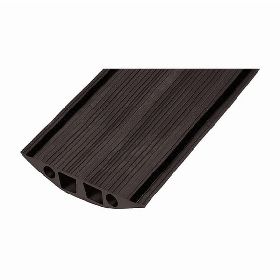 Carpet Cable Cover, 0.10 in H, 5 ft L, 1/4 in W, Nylon, Black