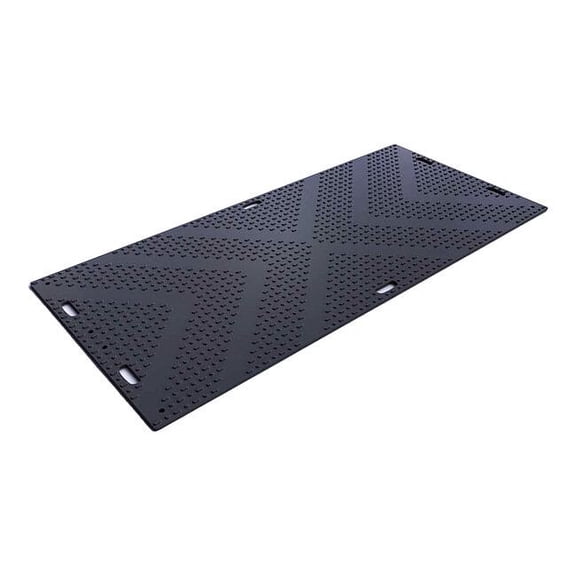 Ground Protection Mat, 1/2 in Thickness, High Density Polyethylene, Black LIB48