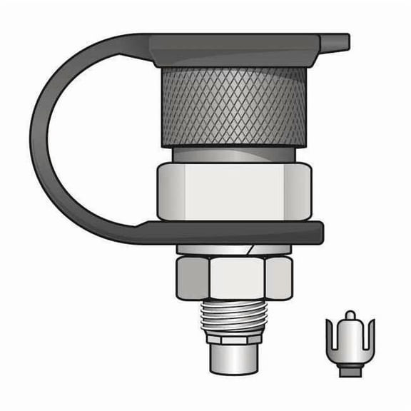 Checkers Industrial FSQD-B, Metal, Chrome Plated 4.00 x 3.00 x 1.00 Inches, Female Quick Disconnect Base Mounts