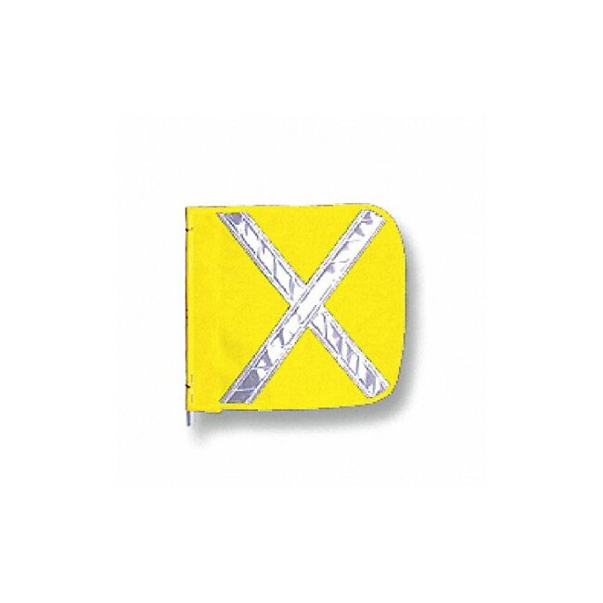 Checkers Industrial Products HD Flag,Reflexite X,12x12 In, Yellow