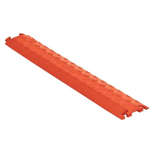 Cable Protector, 3/4 in H, 36-3/4 in L, 5-3/4 in W, 1 Channel, Polyurethane, Orange
