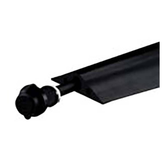 Cable Protector, 1-3/8 in H, 5 ft L, 6 in W, 1 Channel, Rubber, Black