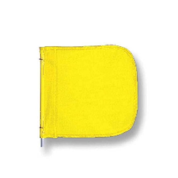 Warning Whip Replacement Flag, Yellow, Nylon Mesh, Mounting Clip
