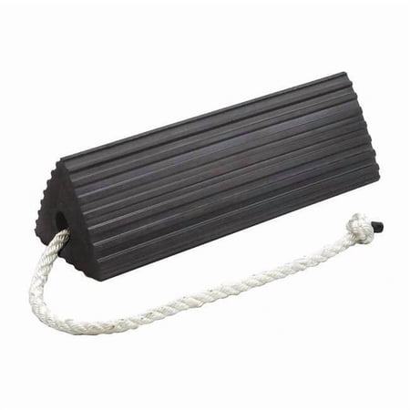 Checkers Wheel Chock,11" D,5" H,6" W,Black RC5510-SU
