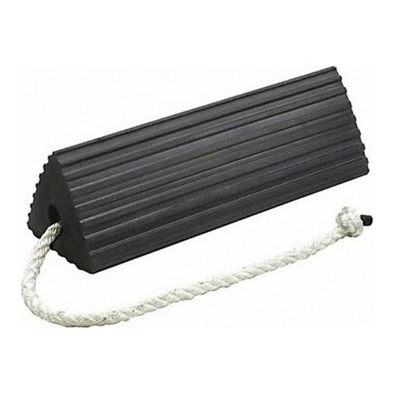 Checkers Wheel Chock,11" D,5" H,6" W,Black RC5510-SU