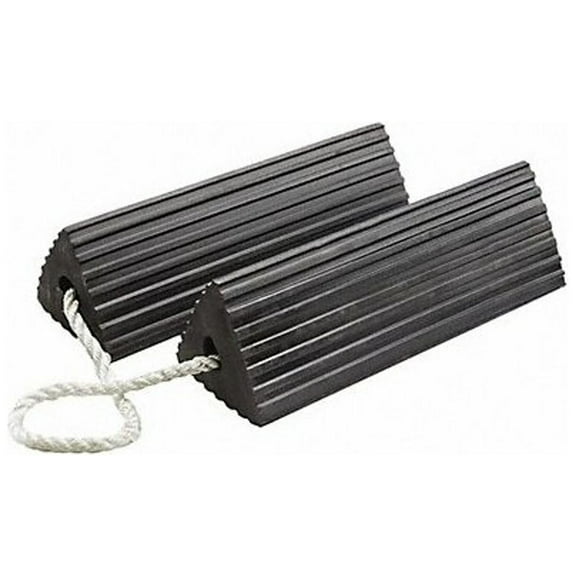 Checkers Wheel Chock,12" D,6" H,11" W,Black,PR RC5512-P-U
