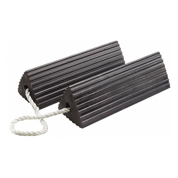 Checkers Wheel Chock,12" D,6" H,11" W,Black,PR RC5512-P-U