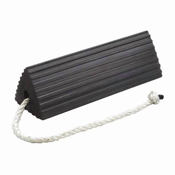 Checkers Wheel Chock,6" D,6" H,21" W,Black RC5521-S