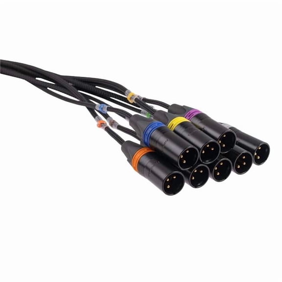 Checkitech G1903-002F 2 ft. Gratify DB25-XLRM 8-Channel Analog Interface Cable with Neutrik Gold Contacts