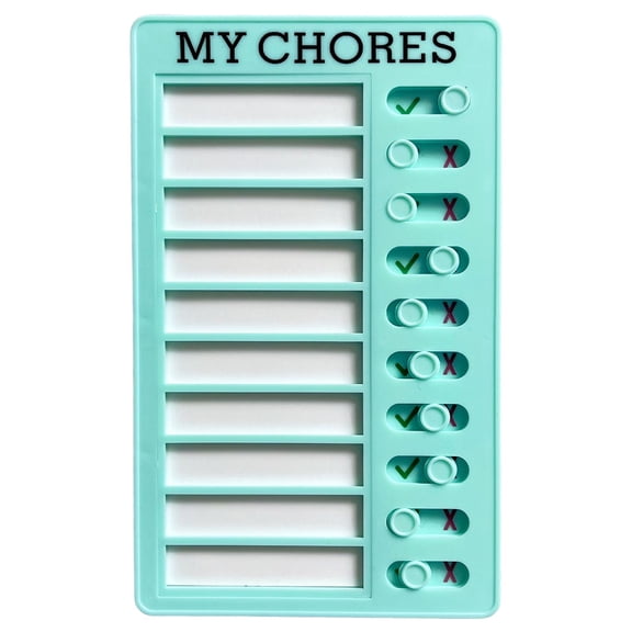Checklist Board to Do List Boards,Plastic Chore Chart Memo Checklist Boards with Slider,7.87x4.72 inch Portable Daily Affairs Detachable Schedule Planner for Home Office Check Items (Green)