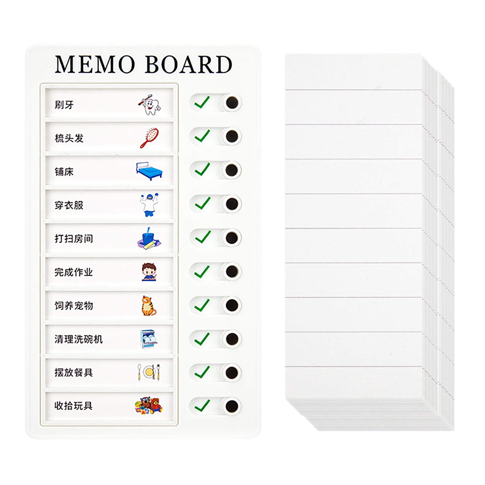 Checklist Board for Kids DIY Reasonable Arrangement Portable Chore