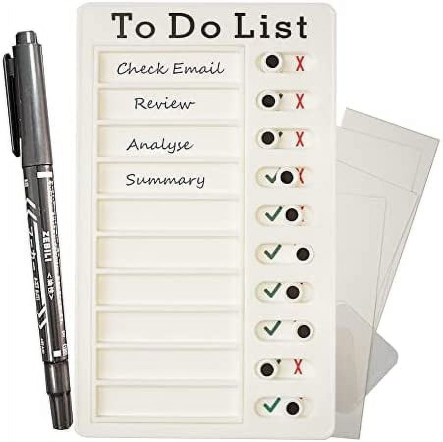 OIAGLH RV Checklist Memo Plastic Board, Detachable and Reusable Creative Memo  Checklist for Check Items and Form 