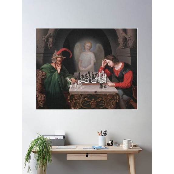 Classic Checkmate Checkmate By Friedrich Moritz August Retzsch Classic Poster , Poster ...