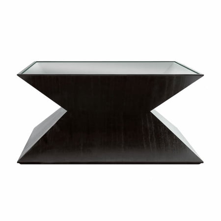 Elk Home Checkmate Square Coffee Table in Checkmate Black with Tempered Glass Top