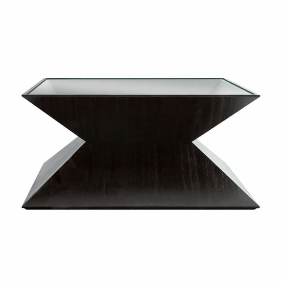 Elk Home Checkmate Square Coffee Table in Checkmate Black with Tempered Glass Top