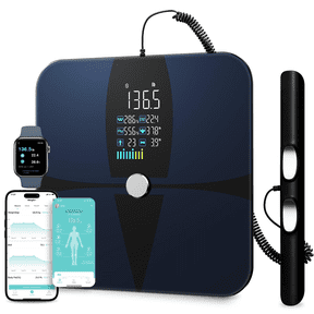 Lepulse 8-Electrode Smart Body Fat Scale, Full Body Composition Analyzer with App, BMI, Muscle Mass, 20 Metrics, Rechargeable Digital Bathroom Scale