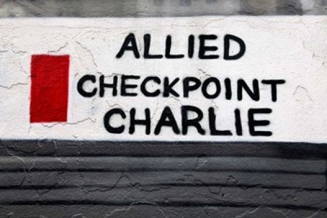 Checkpoint Charlie of the Berlin Wall Canvas Art - Kymri Wilt DanitaDelimont (36 x 24)