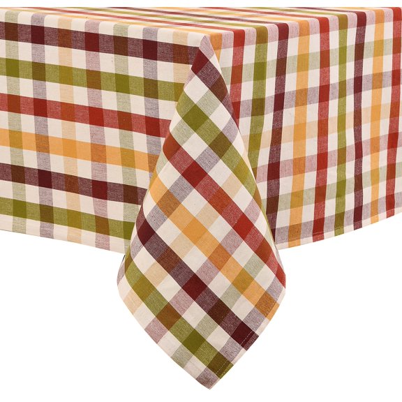 Checkred Tablecloth Check Table Cloth Tabletop Cover Kitchen Dinington Great Parties Wedding Holiday Dinner Rectangle 60x84 Inches 6-8 Seats