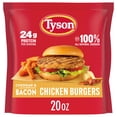 thumbnail image 1 of Tyson Cheddar & Bacon Chicken Burgers, 20 oz (Frozen, Fully Cooked), 1 of 14