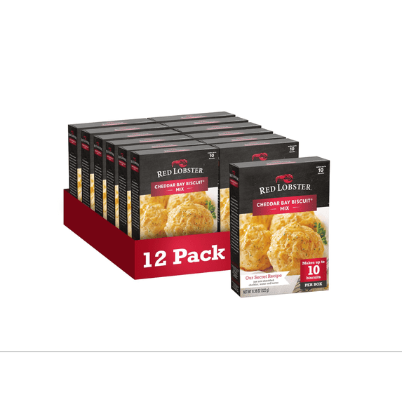Cheddar Bay Biscuit Mix, Garlic Herb Seasoning Included, Cheddar Biscuit Mix, 11.36 Oz Box (Pack of 12)