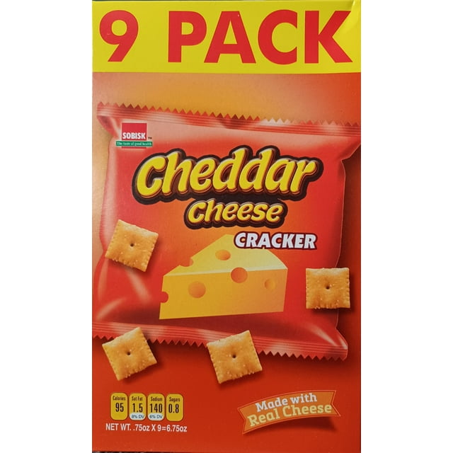 Cheddar Cheese Crackers, Made with real cheese