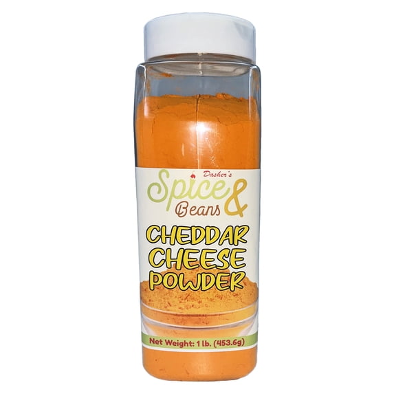 Cheddar Cheese Powder | Dry Seasoning or Sauce Mix | by Dasher's Spice & Beans | 1 lb