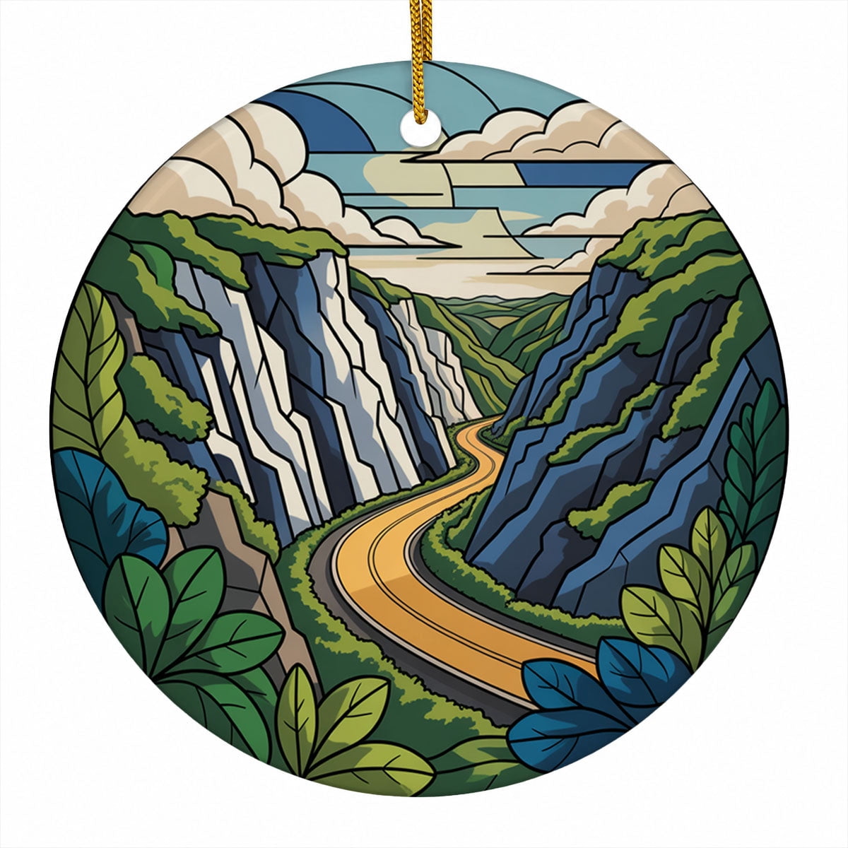 Cheddar Gorge Holiday Ornament, Somerset Travel Souvenir, Christmas ...