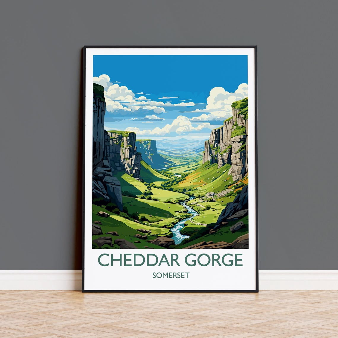 Cheddar Gorge Travel Somerset England Poster, Travel Inspired Home And ...
