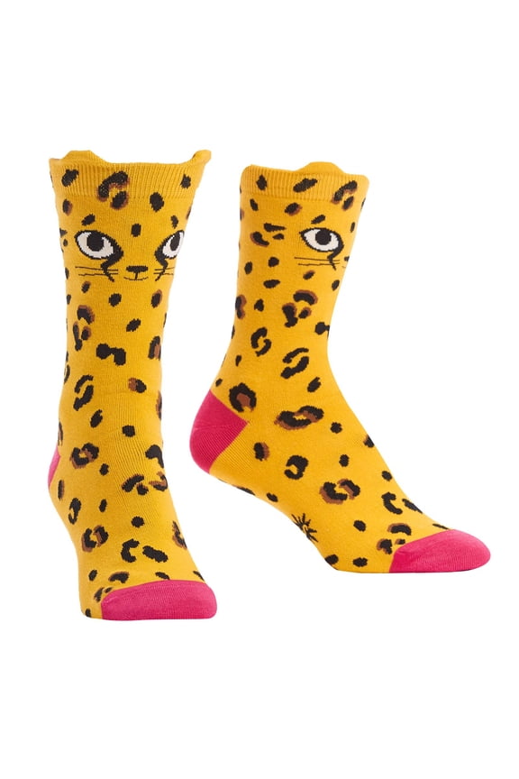 Chee-Toes One Size Fits Most Yellow Ladies Crew Socks