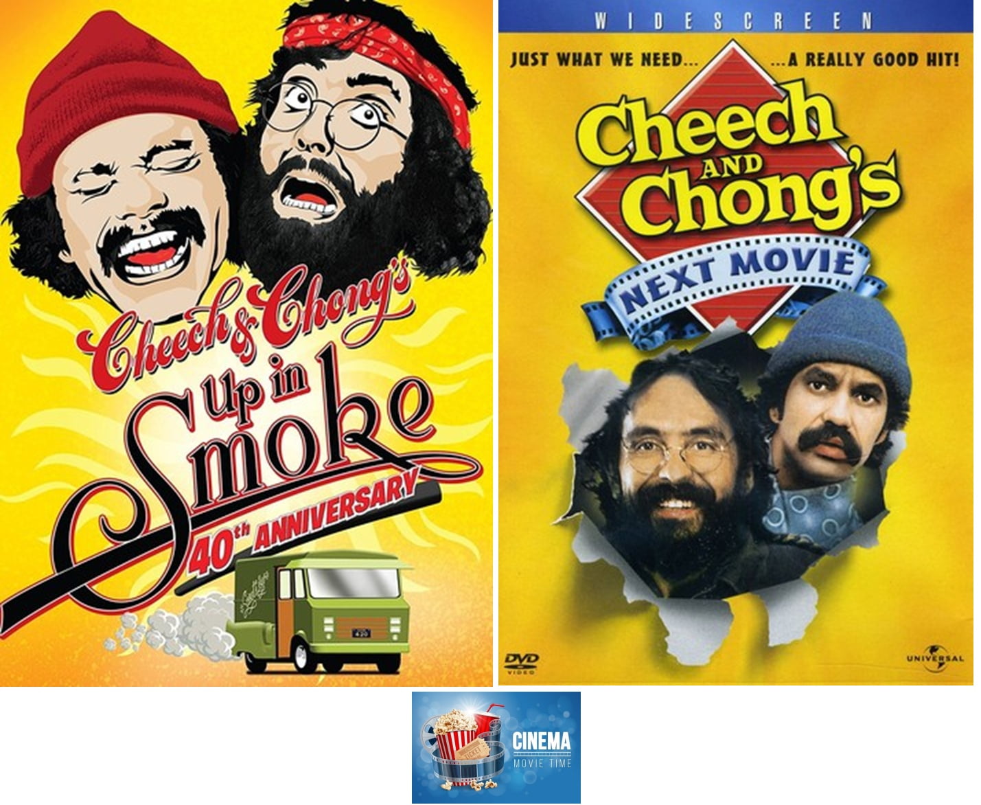 Cheech & Chong Double Feature UP IN SMOKE & NEXT MOVIE 2 DVD Set