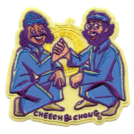 Cheech Chong Handshake Patch Hippy Stoner Comedians Embroidered Iron On