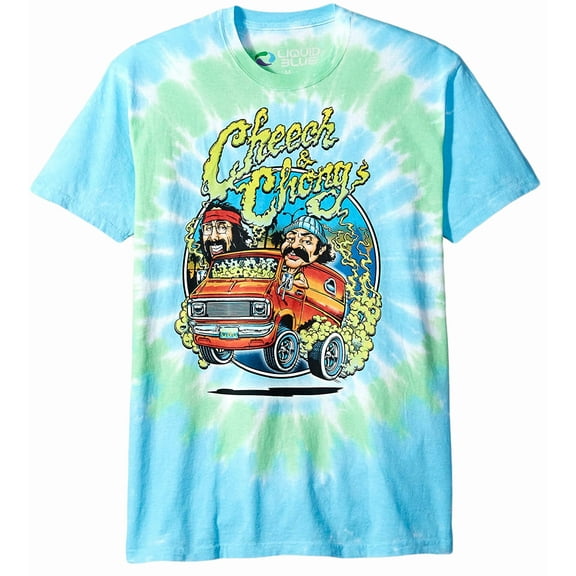 Cheech & Chong Men's Smokin' Ride Tie Dye T-shirt Large Multi