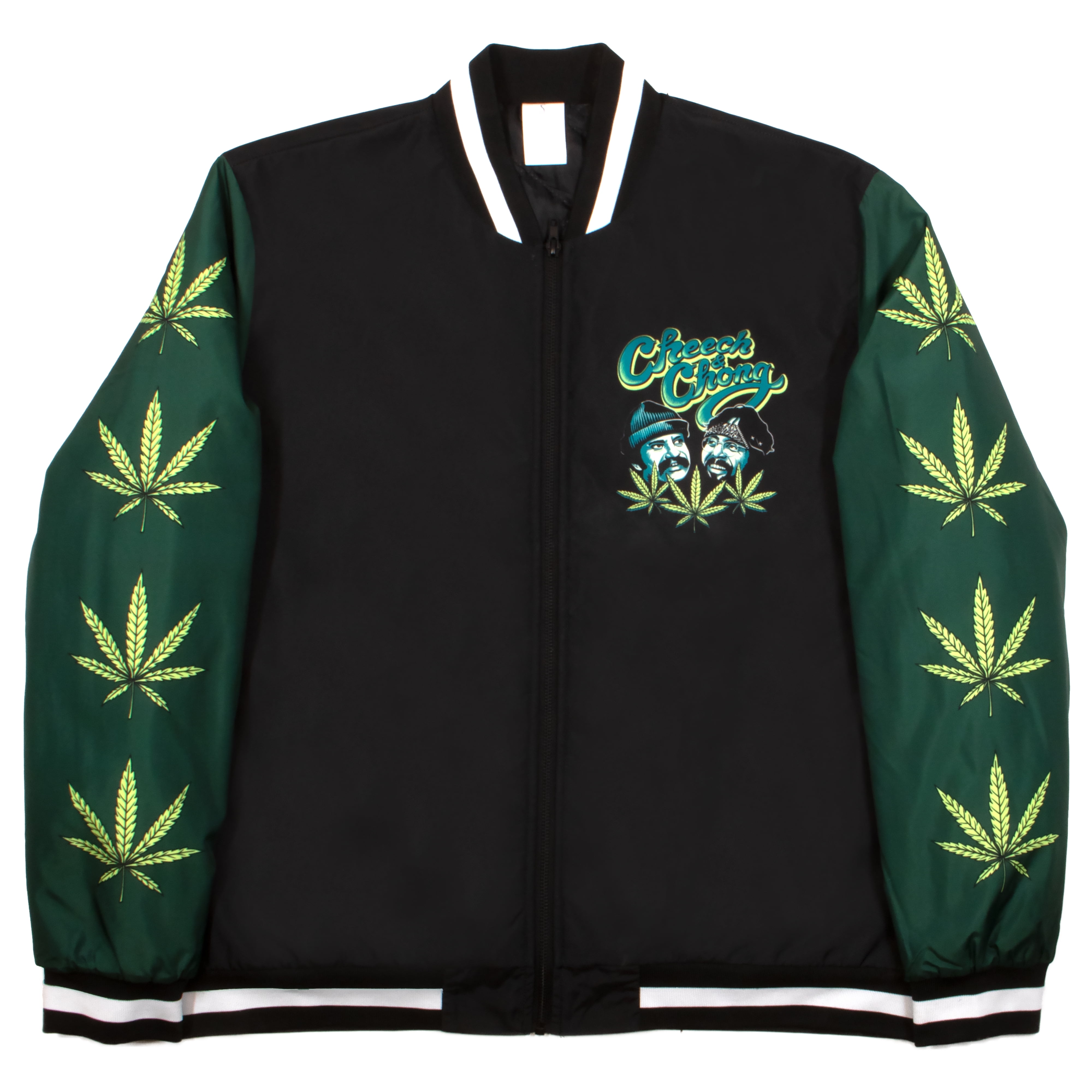 Cheech and Chong Varsity Bomber Puffer Jacket for Mens and Womens